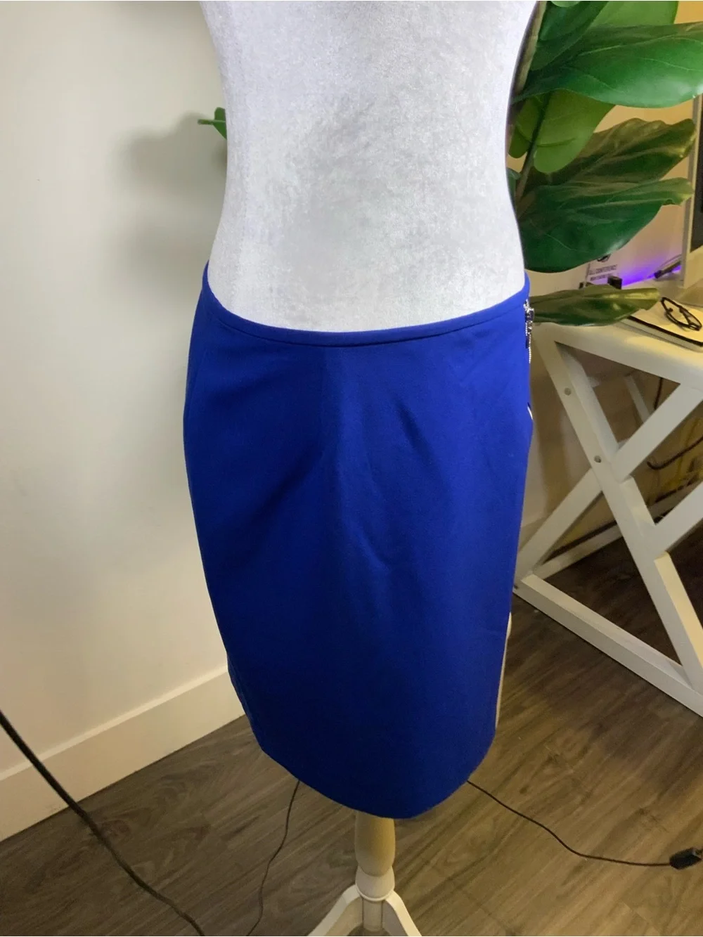 Calvin Klein Cobalt Blue Zip-Front Jacket & Skirt Set